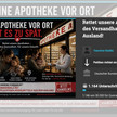 Screenshot der Petiotion „ Rettet unsere Apotheken! Verbot des Versandhandels aus dem Ausland!“ auf der Plattform OpenPedition