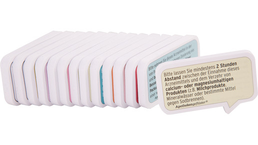 Apothekengefluester-Beratungsmarketing-Etiketten
