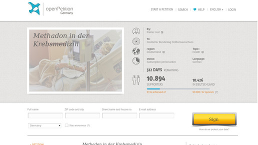 Petition Methadon screenshot