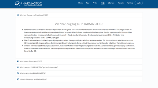pharmastoc faq screenshot