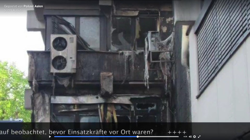 Brand 7 Polizei Aalen