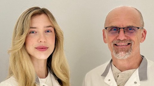Apotheker Dr. Michael Grintz mit Apothekerin Lea Minio im Porträt.