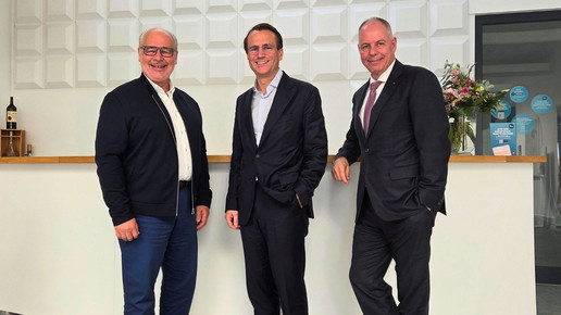 Dr. Georg Kippels zu Besuch bei iA.de (mit Simon Bücher und Dr. Michael Kuck)