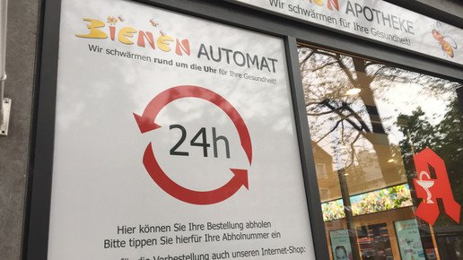 Abholautomat an Apotheke