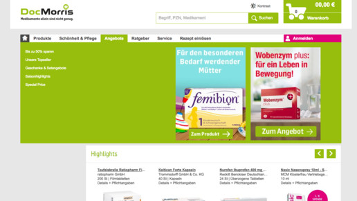 docmorris werbung femibion wobenzym scs