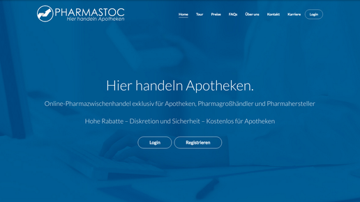pharmastoc startseite screenshot