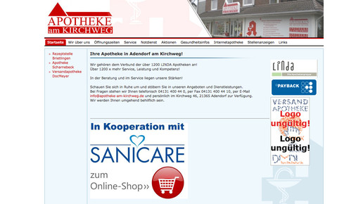 sanicare apotheke am kirchweg screenshot