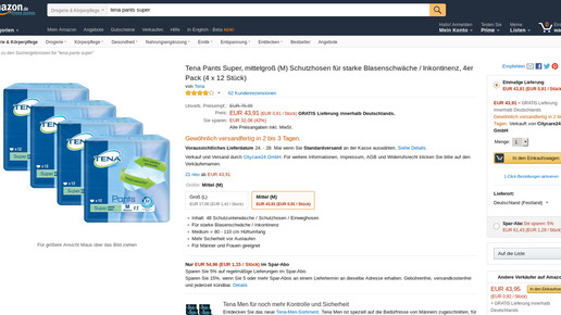 160519 tena pants amazon screenshot