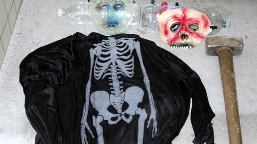 maske halloween polizei tirol