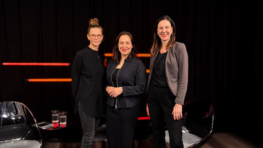 Nadine Tröbitscher, Ina Lucas und Anja Zierath im APOTHEKE LIVE Studio