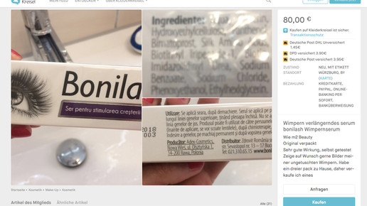 kleiderkreisel bimatoprost bonilash scs