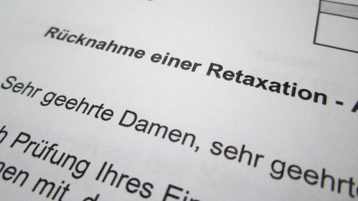retax ruecknahme aa