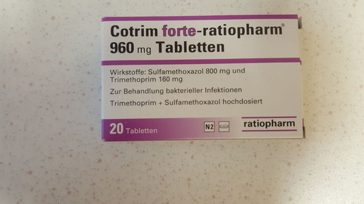 eine Packung Cotrimoxazol-Tabletten