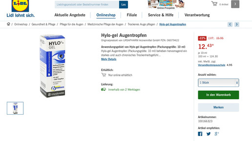 lidl hylogel screenshot