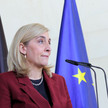 Nina Warken und Friedrich Merz beim Pressestatement