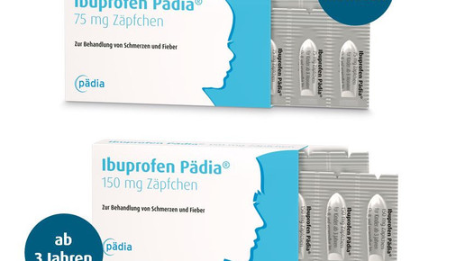 Pädia Ibuprofen Zäpfchen Packungen