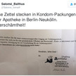 twitter undine apo neukoelln kondom screenshot Apotheker: Kinder statt Kondome