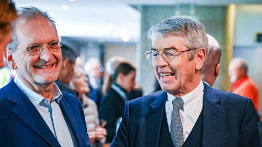 Walter Oberhänsli und Dr. Fritz Oesterle auf der DocMorris-Generalversammlung