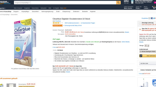 160519 clearblue ovulationstest amazon screenshot