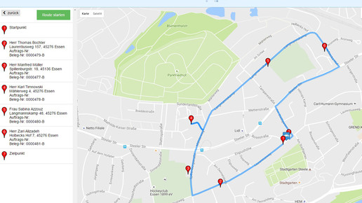 mauve botendienst karte mauve