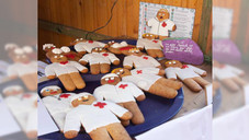 Protestaktion: Apotheker aus Lebkuchen