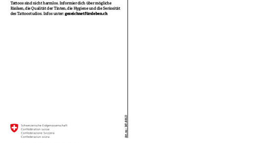 Rueckseite Postkarte Tattoo BLV