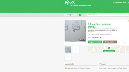 shpock lactulose geloeschte angebote screenshot