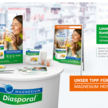 Magnesium-Diasporal® startet Heißausschank-Aktion für Apotheken Abgebildet wird das POS Material zu Magnesium-Diasporal®