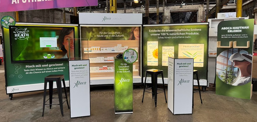 Dekoratives Bild: Zusehen ist der Stand von Aboca auf der APOTHEKENTOUR