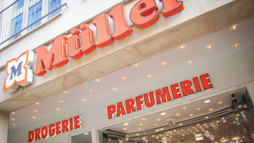 Müller-Drogeriemarkt von außen