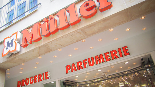 Müller-Drogeriemarkt von außen