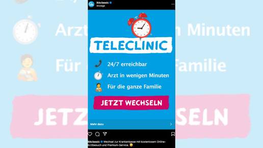 IKK classic wirbt mit Teleclinic