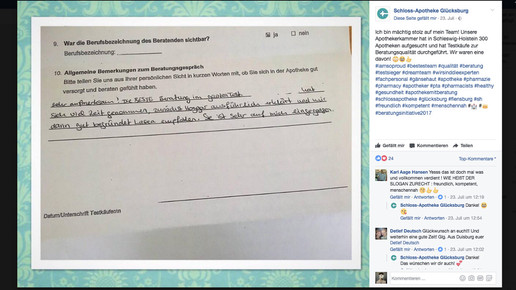 schloss apotheke gluecksburg facebookpost