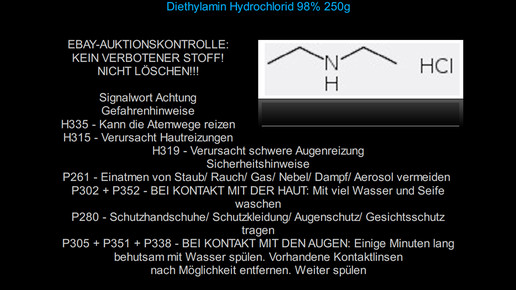 diethylamin auktionskontrolle screenshot