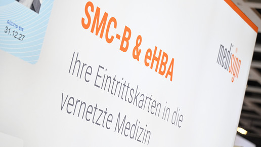 Foto: Werbefläche von Medisign auf der DMEA 2024.