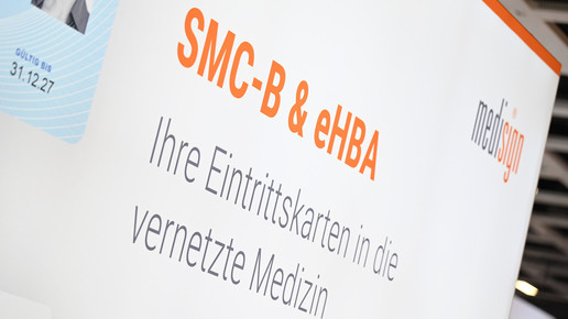 Foto: Werbefläche von Medisign auf der DMEA 2024.