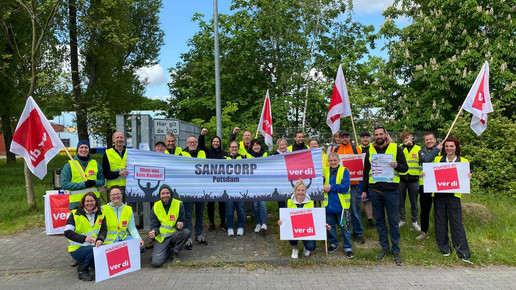 Warnstreik bei Sanacorp und AHD