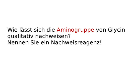 aminogruppe glycin pruefungsfrage aa