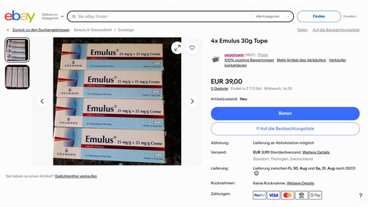 Nach Löschung: Ebay-Verkäufer vertickt weiter