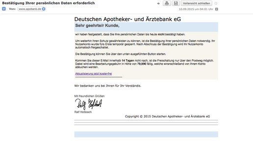 apobank spam 01 screenshot