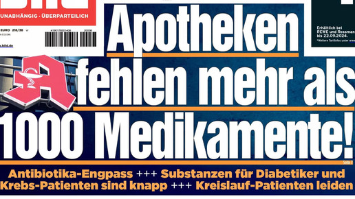 Bild titelt: Apotheken fehlen 1000 Arzneimittel