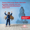 Die Draco-PZN-Suche findet Alternativprodukte schneller als man Pharmazentralnummer sagen kann.