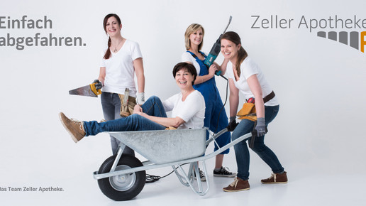 Zeller Apotheke Waidhofen Bauzaun alle Scheibtruhe Zeller Apotheke