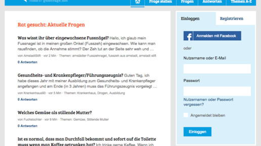 gesundheitsfrage.net screenshot