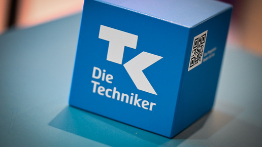 TK-Logo auf Würfel