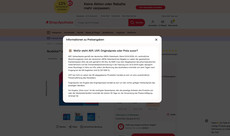 Screenshot von Preisangaben bei Shop Apotheke