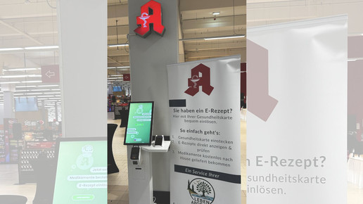 Ein Rezeptbestell-Terminal in einer Kaufland-Filiale.