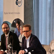 Foto: Florian Hartge, Philipp Stachwitz, Christiane Wessel und Moritz Eckert auf dem National Digital Health Symposium 2025. 