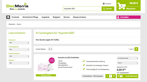 docmorris mydealz ibuprofen600 01 screenshot