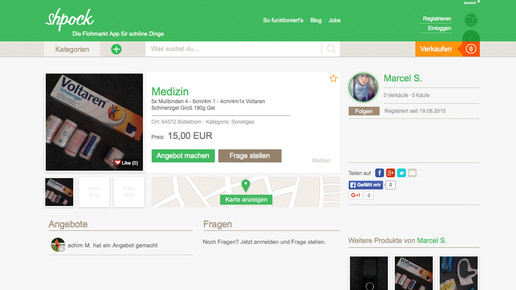 shpock voltaren screenshot